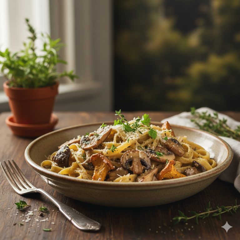 Creamy Forest Mushroom Pasta